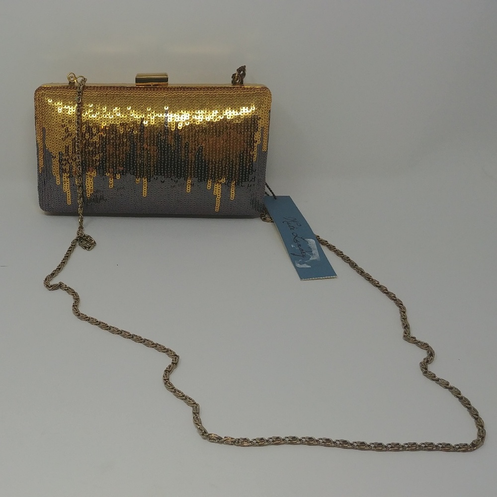 Kate Landry Pewter/Gold clutch